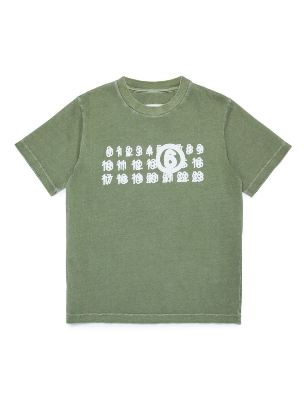 MM6 Maison Margiela Kids Numbers-print cotton T-shirt - Green von MM6 Maison Margiela Kids