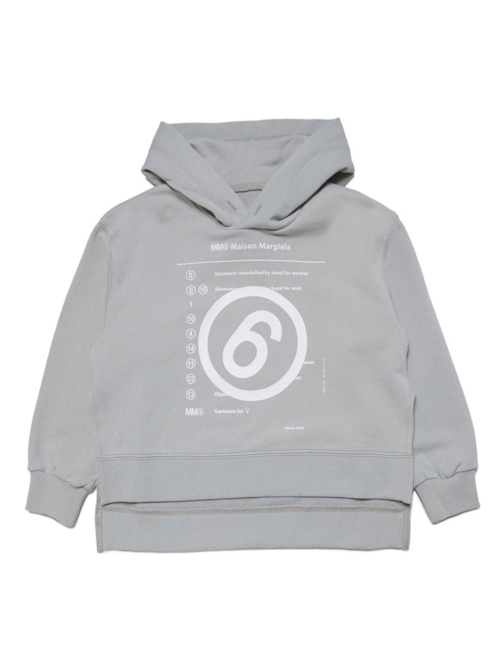 MM6 Maison Margiela Kids Numbers-print cotton hoodie - Grey von MM6 Maison Margiela Kids