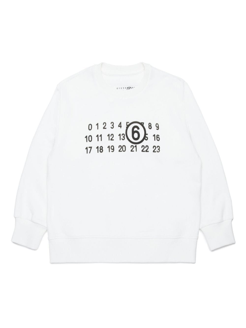 MM6 Maison Margiela Kids Numbers-print cotton sweatshirt - White von MM6 Maison Margiela Kids