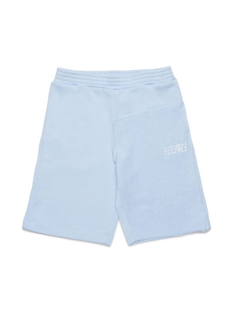 MM6 Maison Margiela Kids Numbers track shorts - Blue von MM6 Maison Margiela Kids