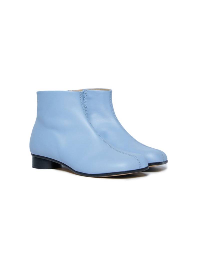 MM6 Maison Margiela Kids ankle leather boots - Blue von MM6 Maison Margiela Kids