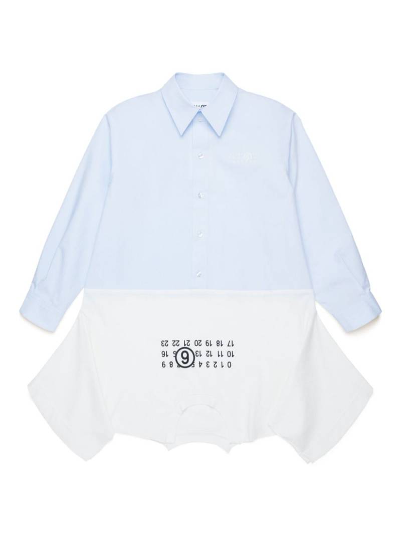 MM6 Maison Margiela Kids asymmetric cotton dress - Blue von MM6 Maison Margiela Kids