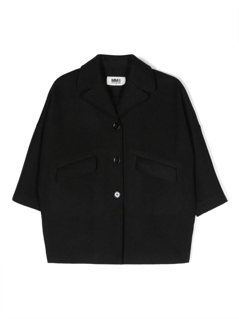 MM6 Maison Margiela Kids button-up jacket - Black von MM6 Maison Margiela Kids