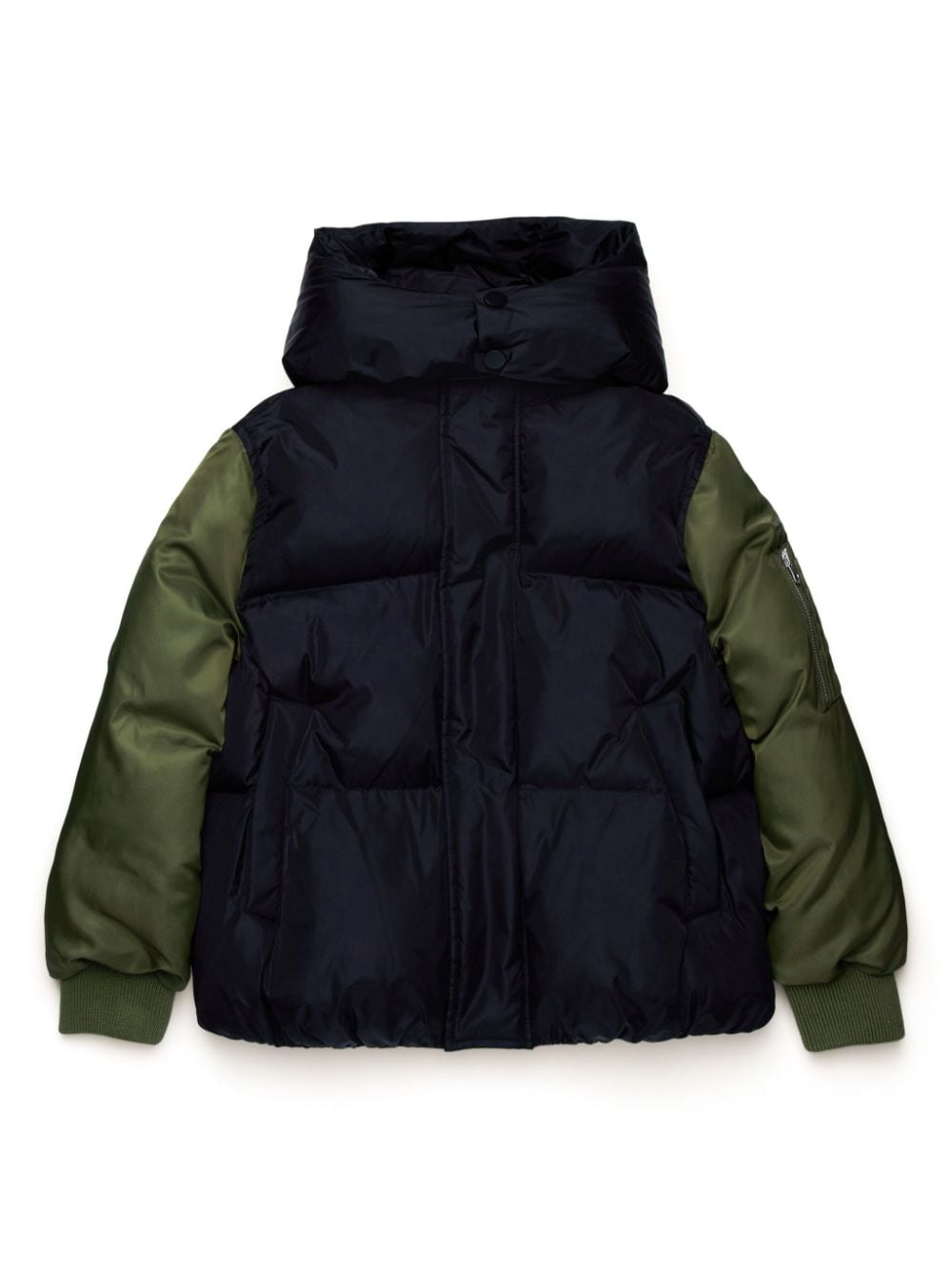 MM6 Maison Margiela Kids colour-block quilted puffer jacket - Black von MM6 Maison Margiela Kids