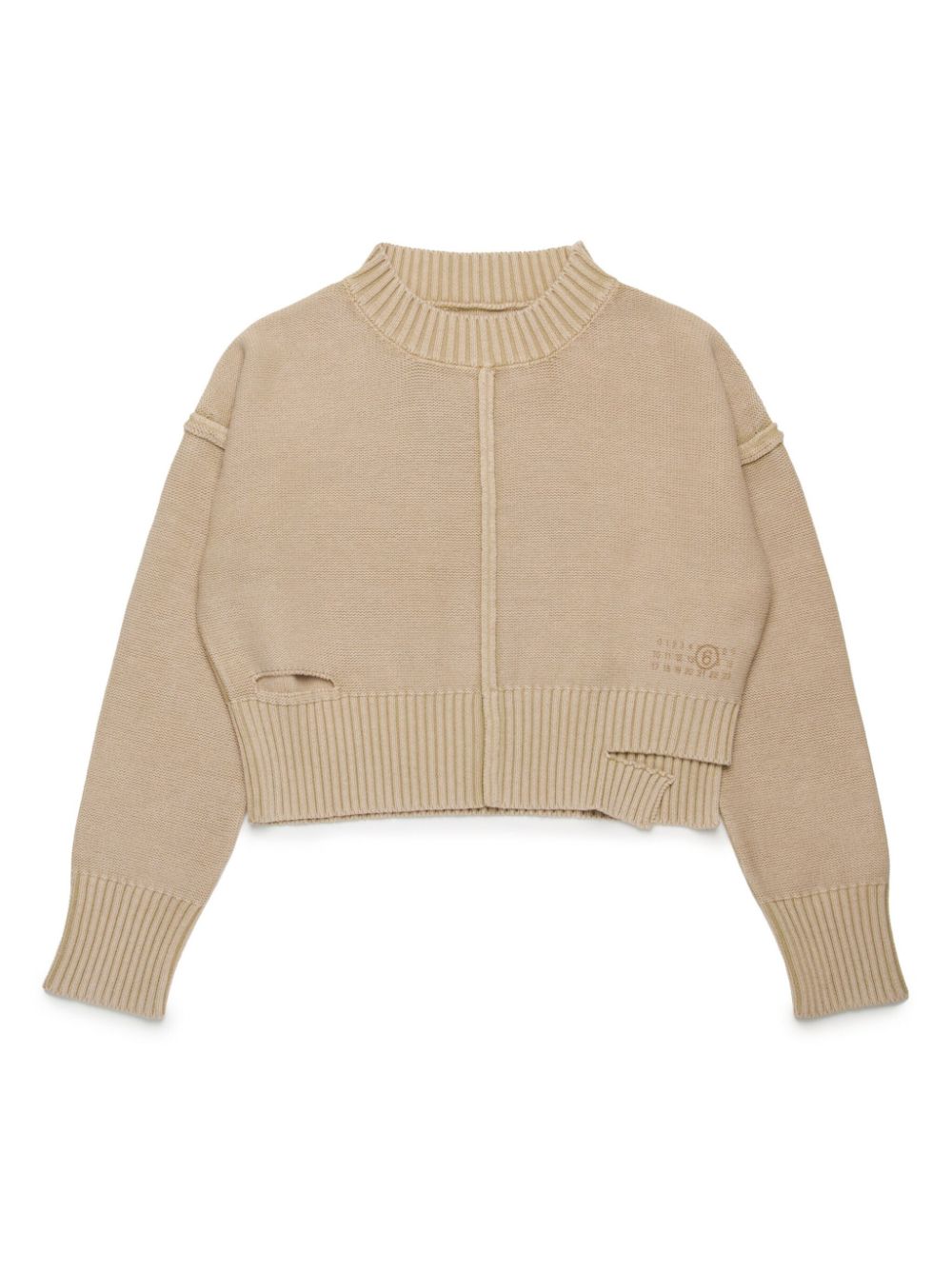 MM6 Maison Margiela Kids cut-out jumper - Neutrals von MM6 Maison Margiela Kids