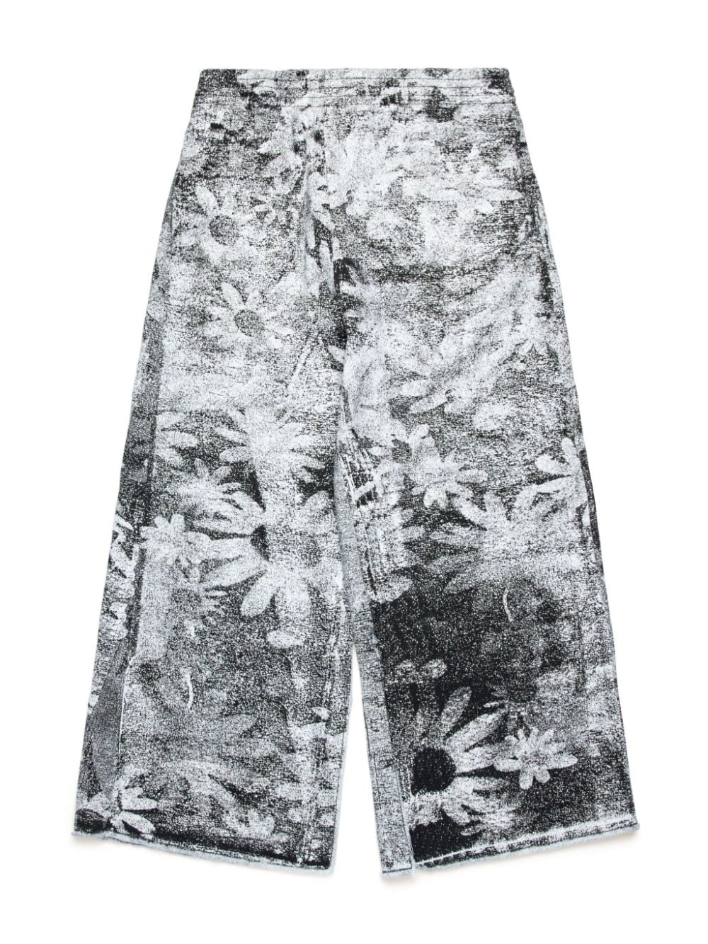 MM6 Maison Margiela Kids floral-print wide-leg jeans - White von MM6 Maison Margiela Kids