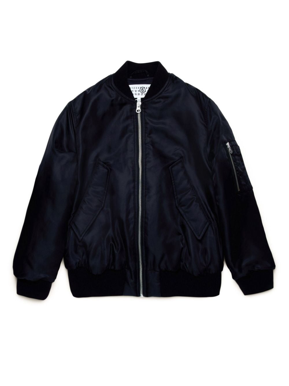 MM6 Maison Margiela Kids glossy lightweight bomber jacket - Blue von MM6 Maison Margiela Kids