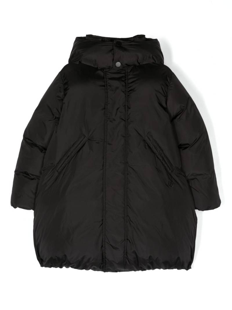 MM6 Maison Margiela Kids hooded padded coat - Black von MM6 Maison Margiela Kids