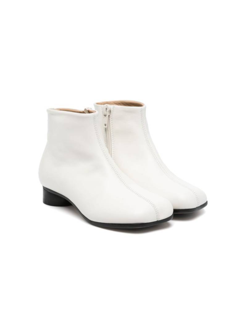 MM6 Maison Margiela Kids leather boots - White von MM6 Maison Margiela Kids