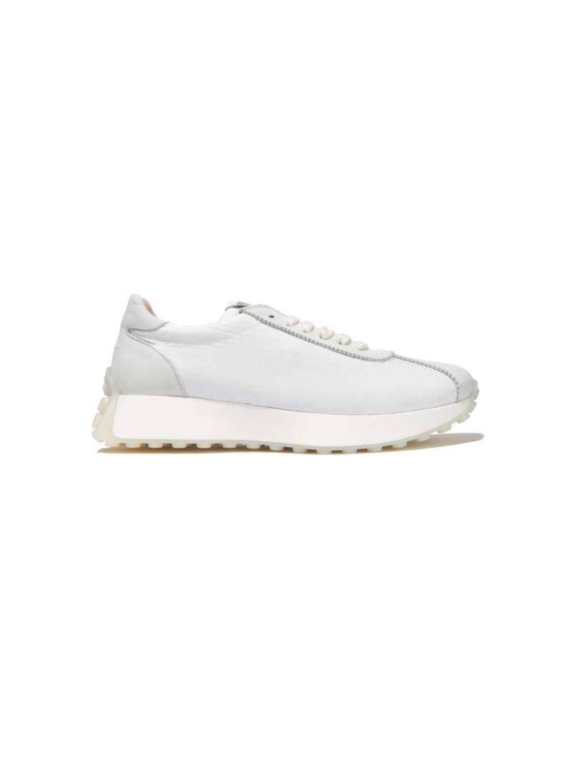 MM6 Maison Margiela Kids leather lace-up sneakers - White von MM6 Maison Margiela Kids