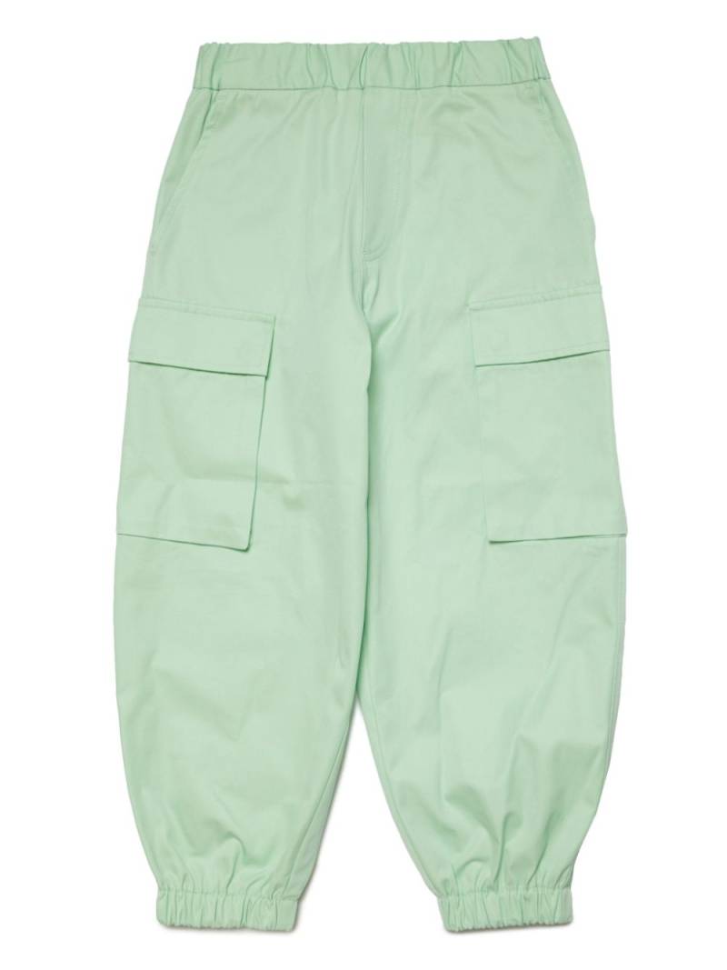 MM6 Maison Margiela Kids logo-embroidered cargo trousers - Green von MM6 Maison Margiela Kids