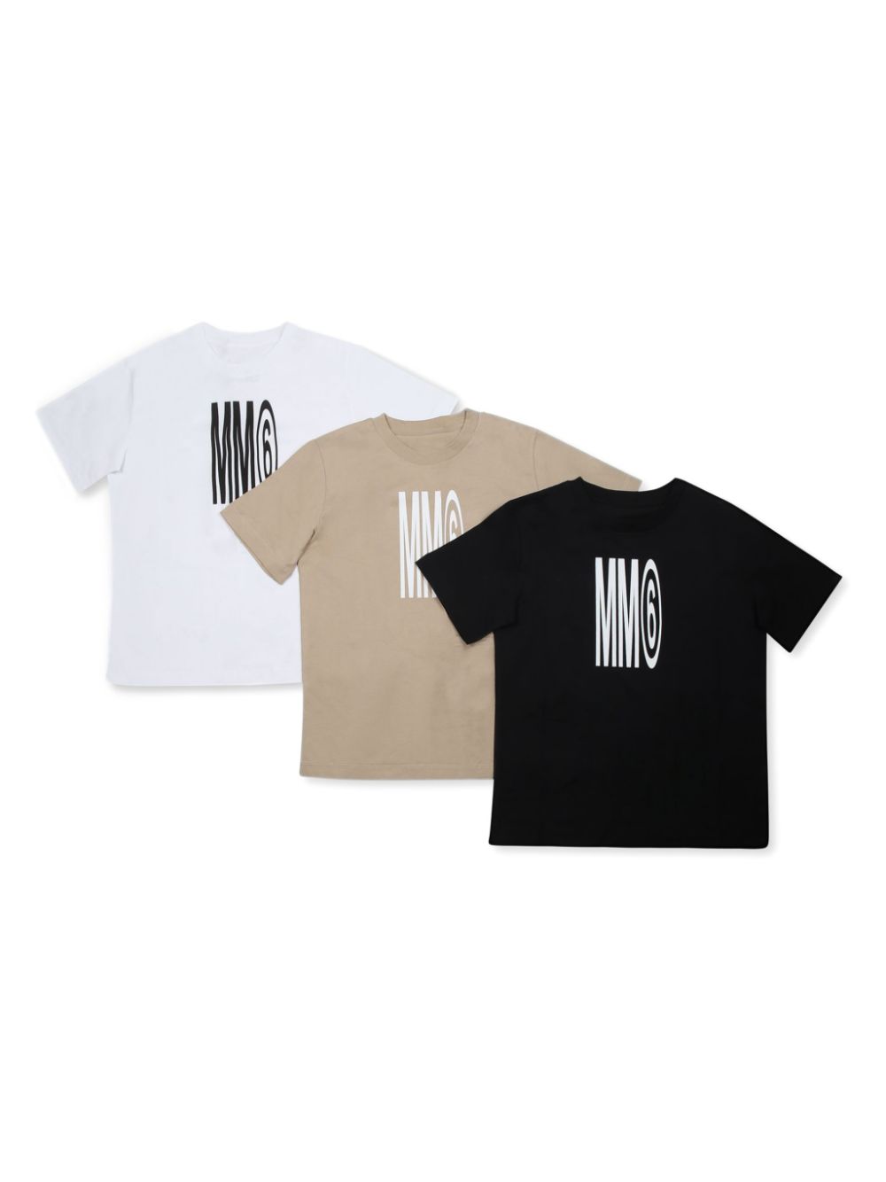 MM6 Maison Margiela Kids logo-print T-shirt - Black von MM6 Maison Margiela Kids