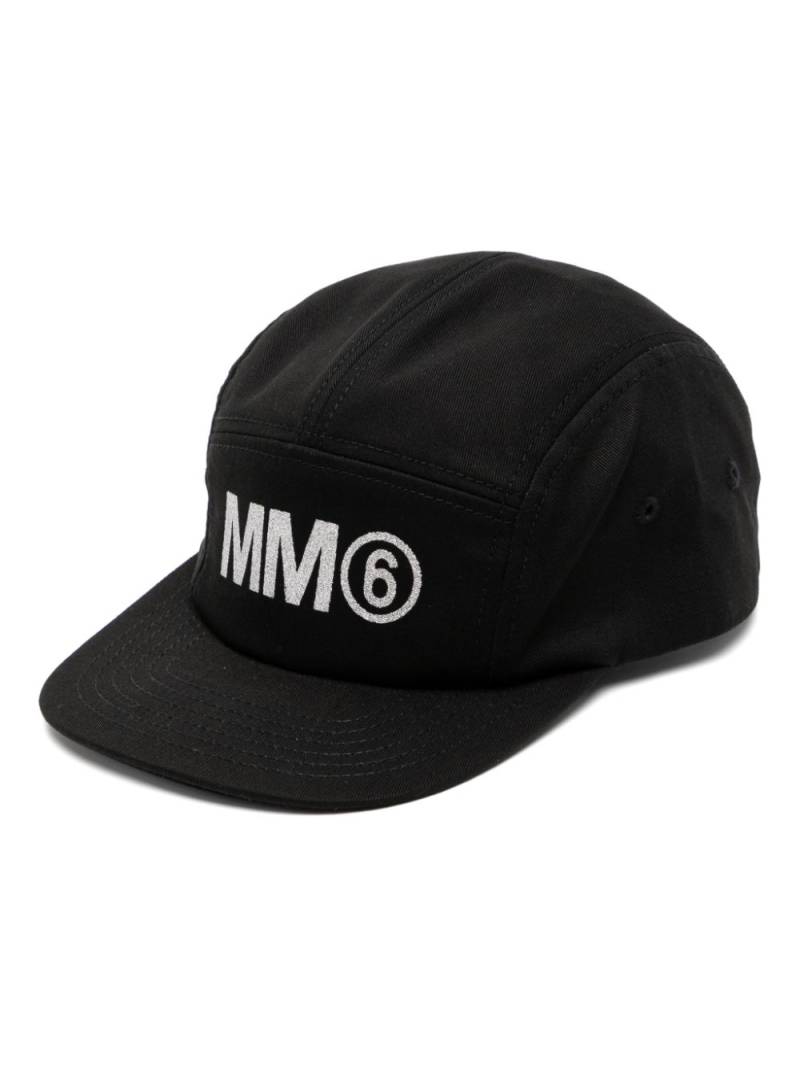 MM6 Maison Margiela Kids logo-print cap - Black von MM6 Maison Margiela Kids