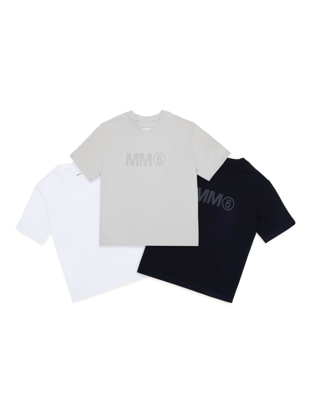 MM6 Maison Margiela Kids logo-print cotton T-shirt (set of three) - Grey von MM6 Maison Margiela Kids