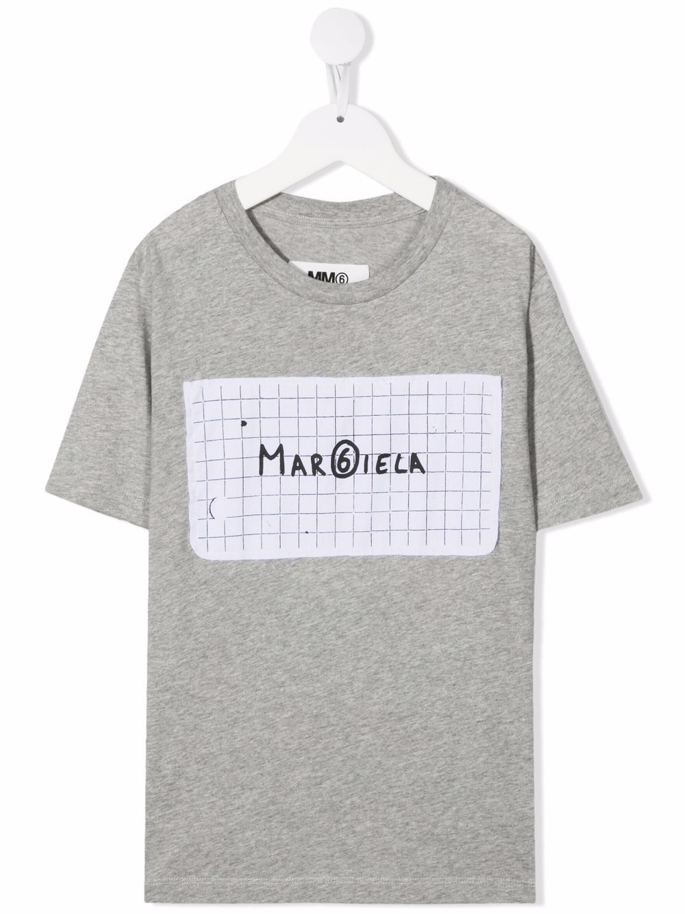 MM6 Maison Margiela Kids logo-print cotton T-shirt - Grey von MM6 Maison Margiela Kids