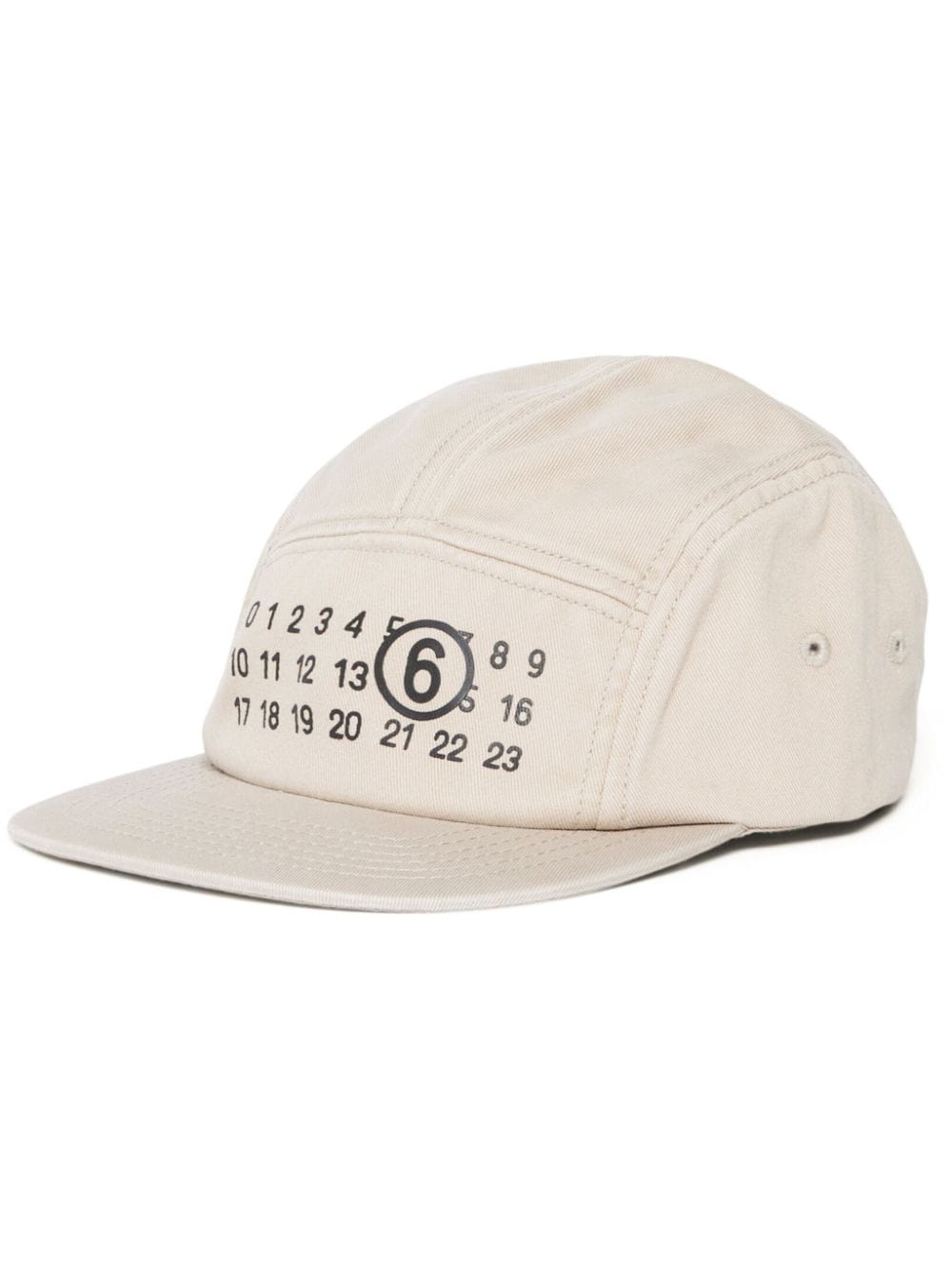 MM6 Maison Margiela Kids logo-print cotton baseball cap - Neutrals von MM6 Maison Margiela Kids