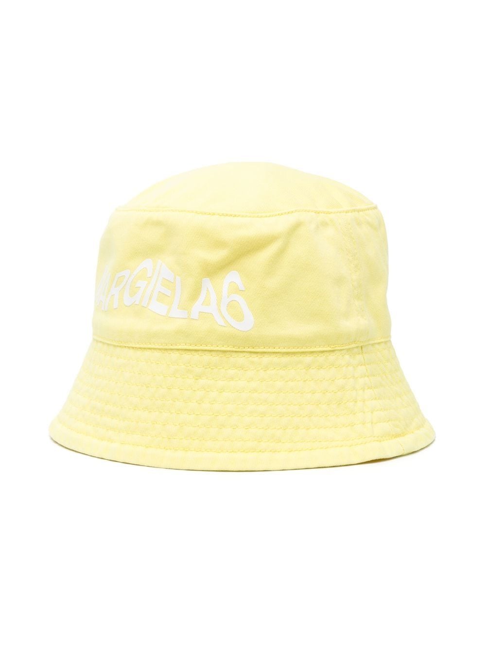 MM6 Maison Margiela Kids logo-print cotton hat - Yellow von MM6 Maison Margiela Kids