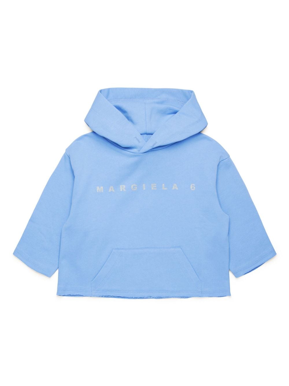 MM6 Maison Margiela Kids logo-print cotton hoodie - Blue von MM6 Maison Margiela Kids