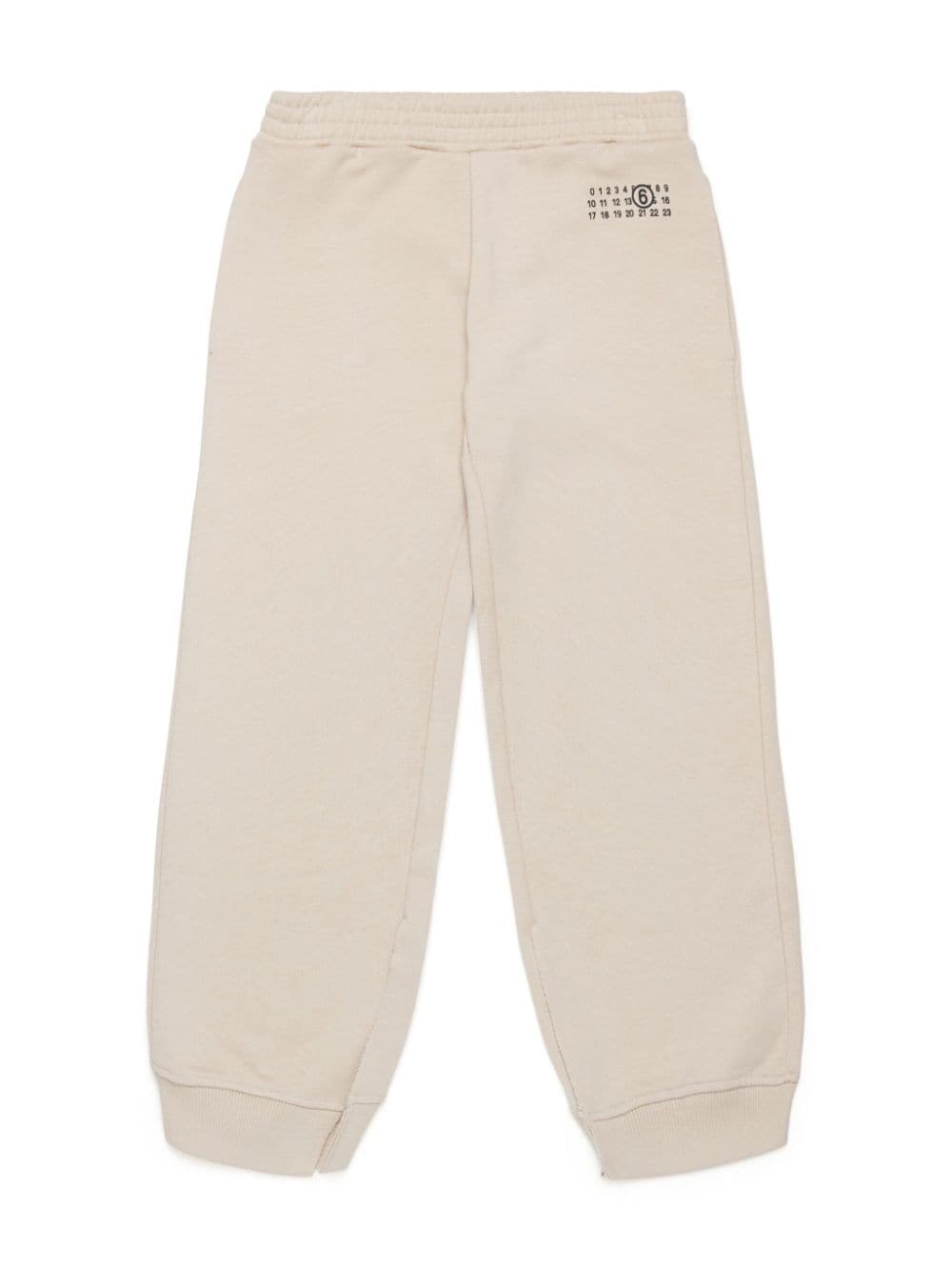 MM6 Maison Margiela Kids logo-print cotton track pants - Neutrals von MM6 Maison Margiela Kids