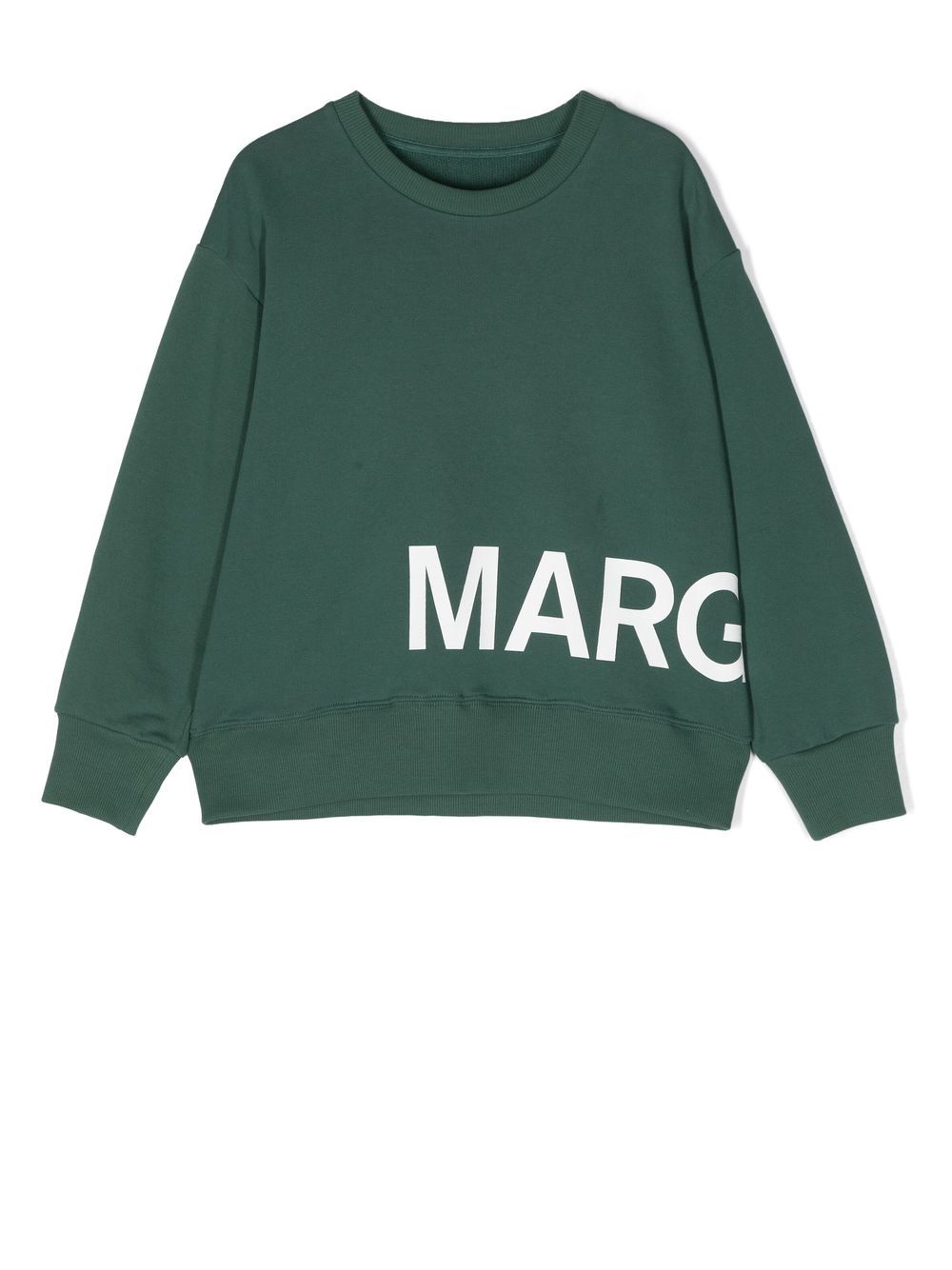 MM6 Maison Margiela Kids logo-print crew-neck sweatshirt - Green von MM6 Maison Margiela Kids