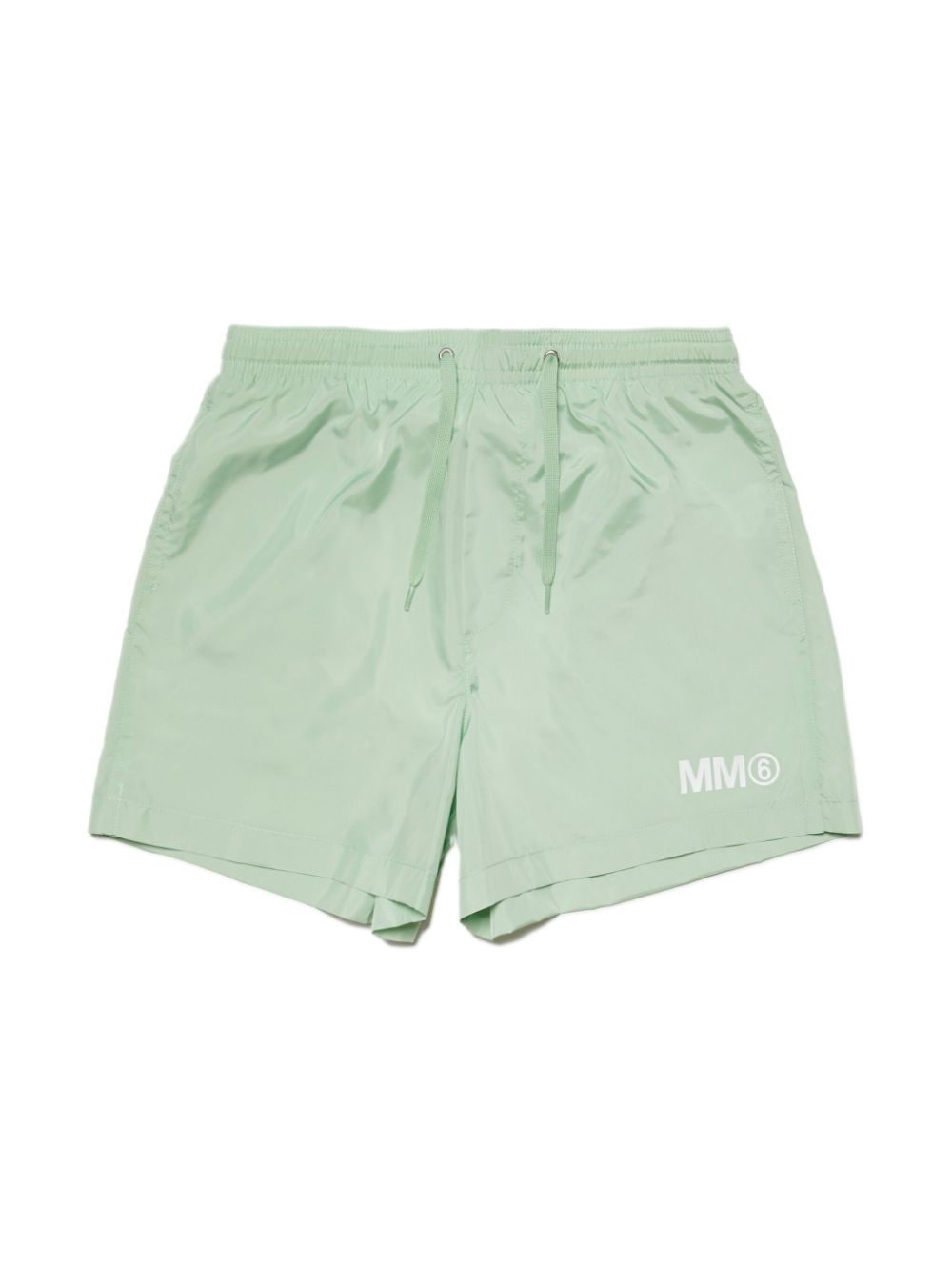 MM6 Maison Margiela Kids logo-print drawstring-waistband swim shorts - Green von MM6 Maison Margiela Kids