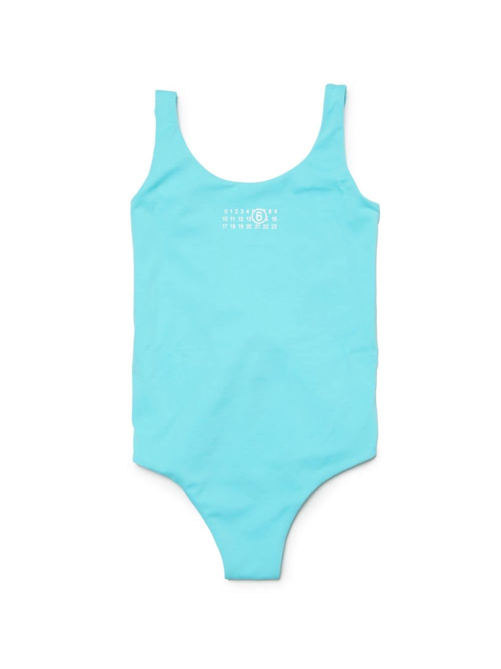 MM6 Maison Margiela Kids logo-print swimsuit - Blue von MM6 Maison Margiela Kids