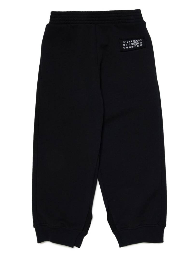 MM6 Maison Margiela Kids logo-print track pants - Black von MM6 Maison Margiela Kids