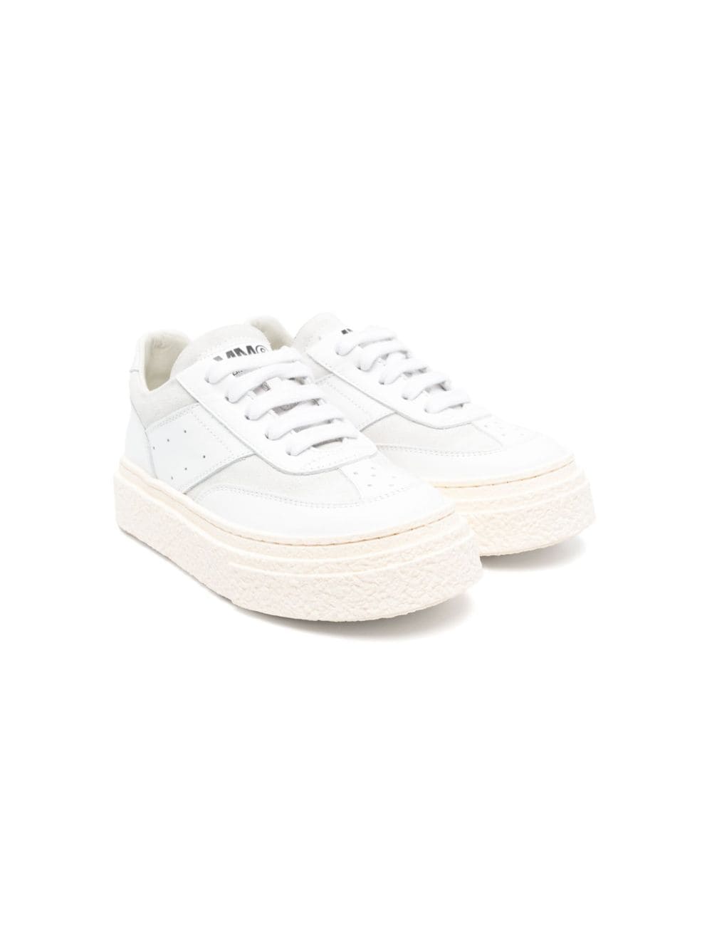 MM6 Maison Margiela Kids low-top leather sneakers - White von MM6 Maison Margiela Kids