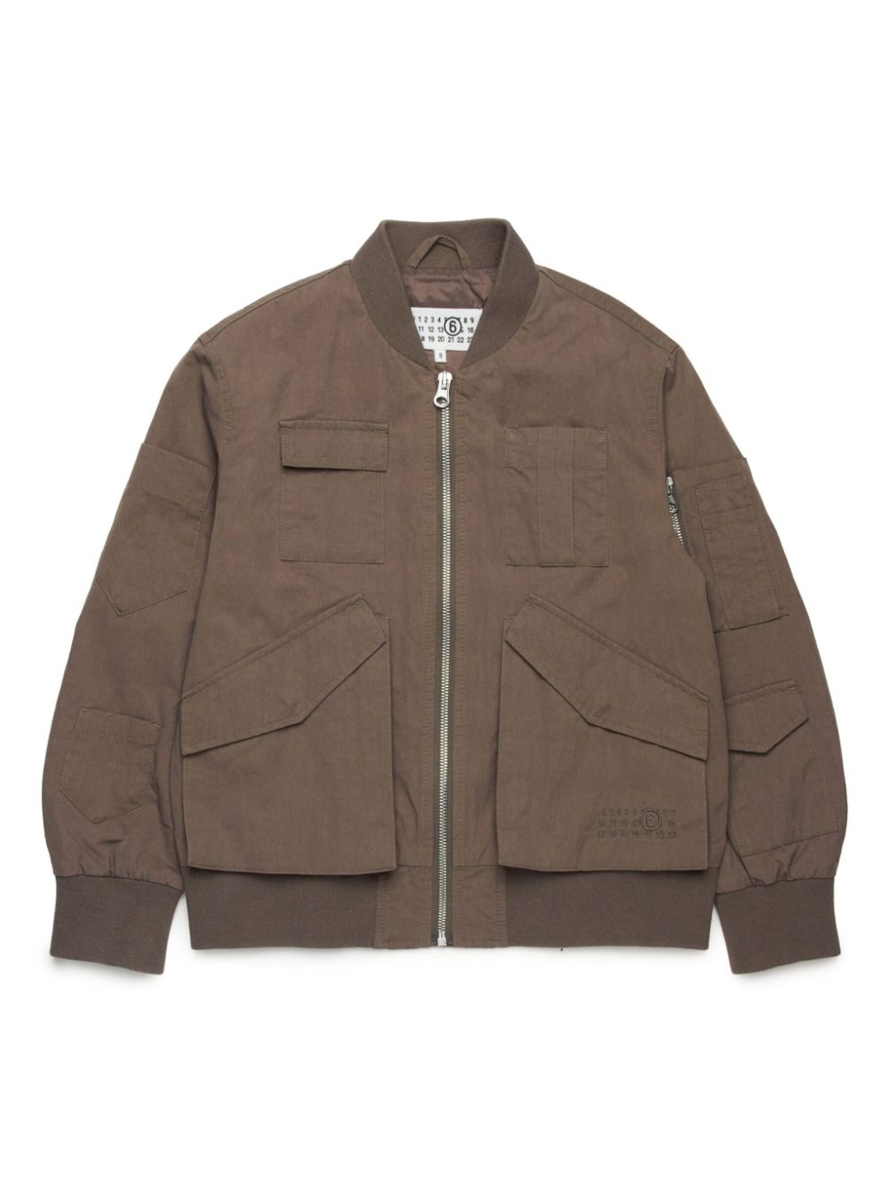 MM6 Maison Margiela Kids multi-pocket bomber jacket - Brown von MM6 Maison Margiela Kids