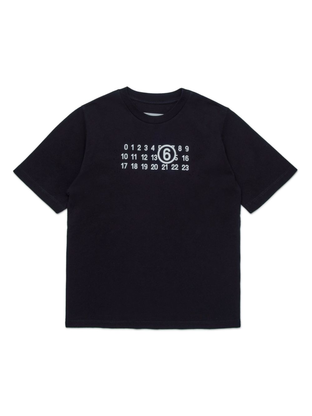 MM6 Maison Margiela Kids numbers-motif cotton T-shirt - Black von MM6 Maison Margiela Kids