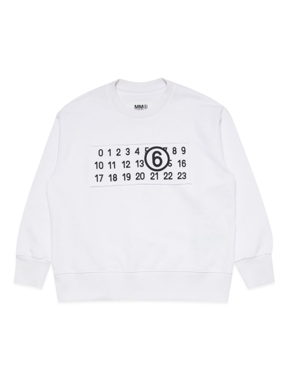 MM6 Maison Margiela Kids numbers-motif cotton sweatshirt - White von MM6 Maison Margiela Kids