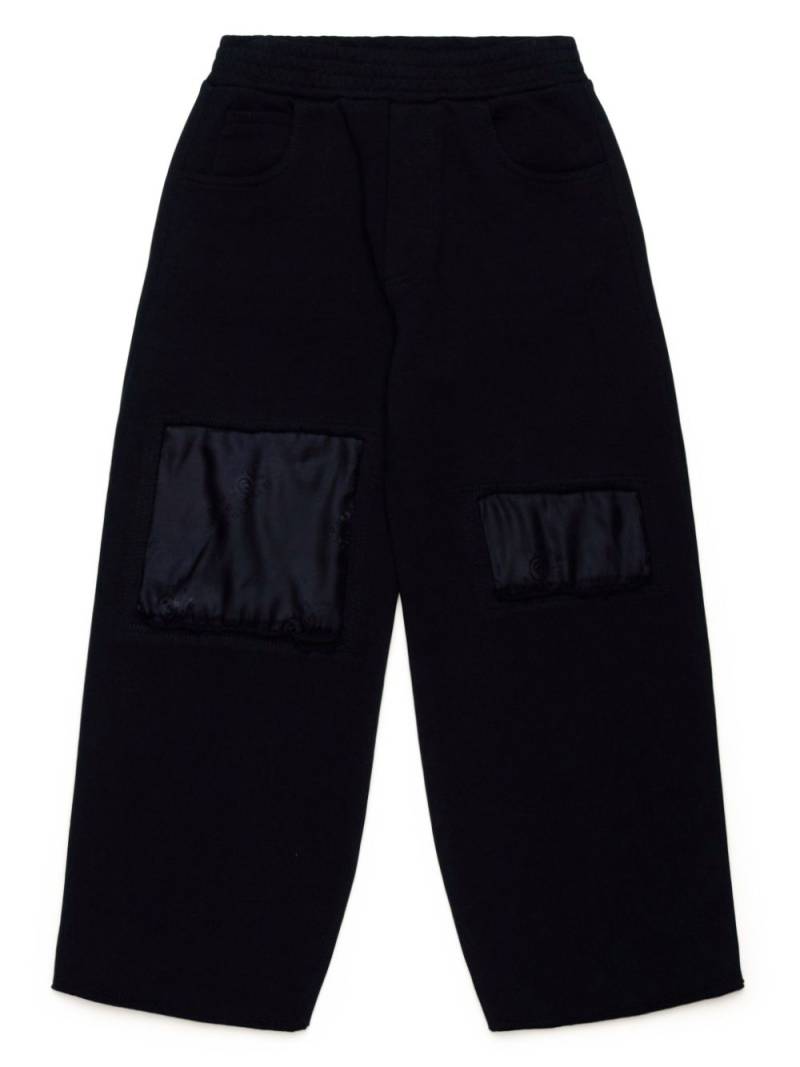 MM6 Maison Margiela Kids numbers-motif cotton trousers - Black von MM6 Maison Margiela Kids