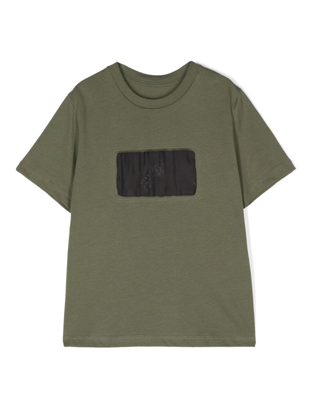 MM6 Maison Margiela Kids numbers-patch cotton T-shirt - Green von MM6 Maison Margiela Kids