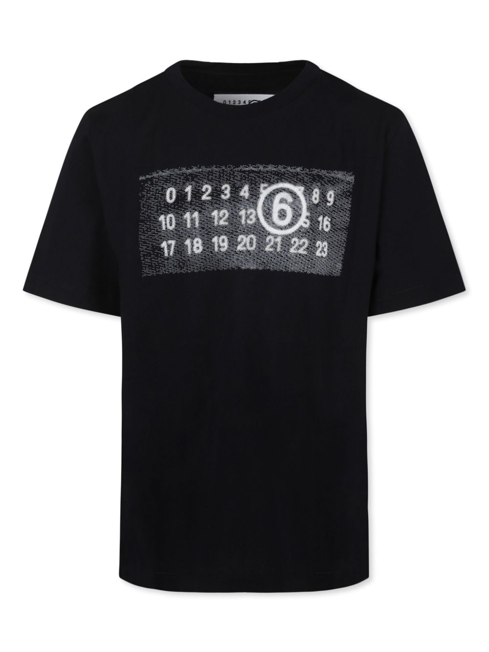 MM6 Maison Margiela Kids numbers-print T-shirt - Black von MM6 Maison Margiela Kids