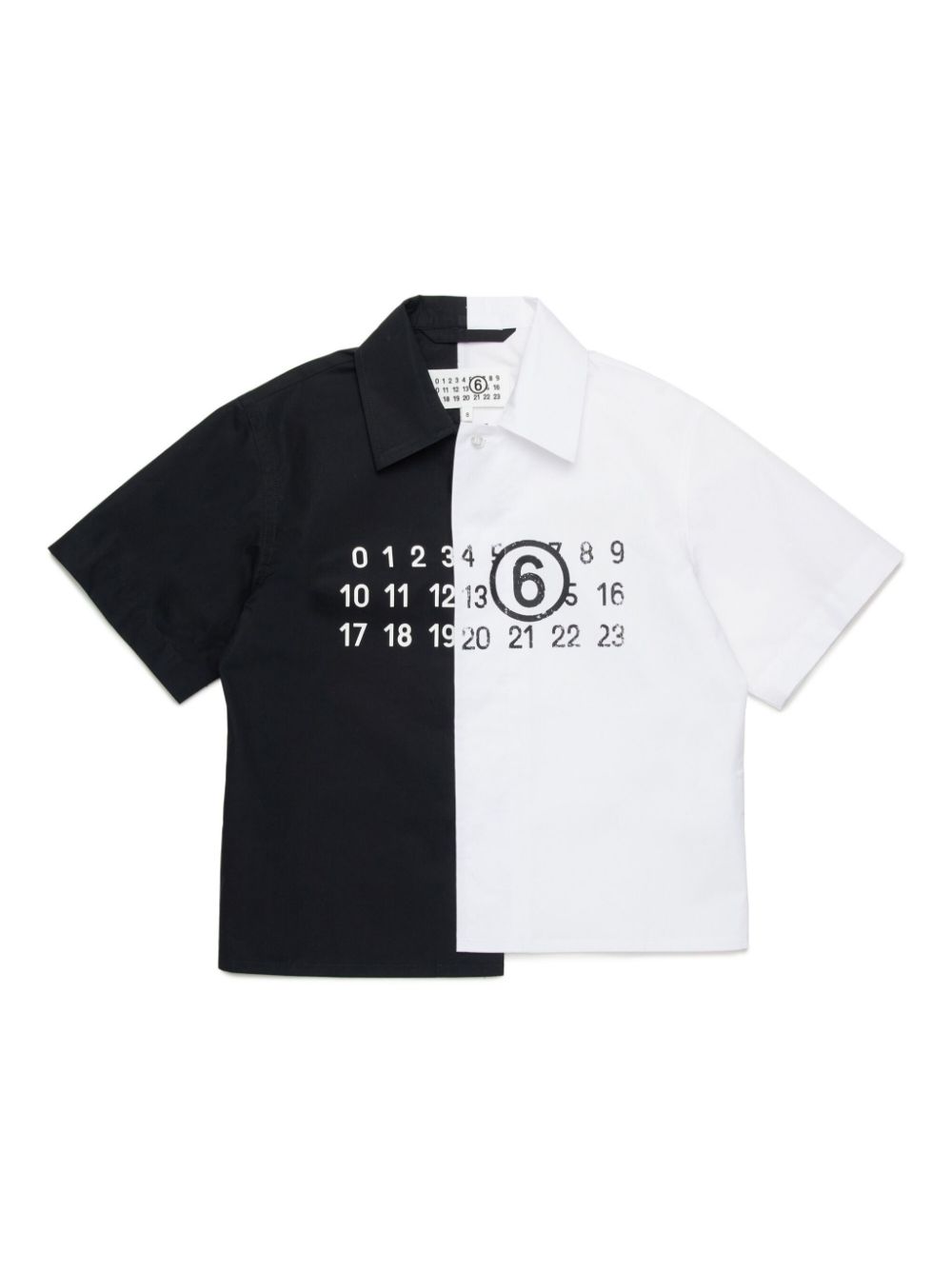 MM6 Maison Margiela Kids numbers-print polo shirt - Black von MM6 Maison Margiela Kids