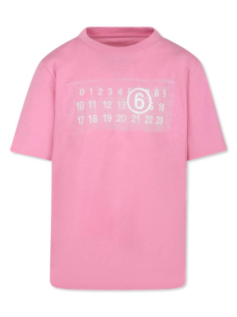 MM6 Maison Margiela Kids printed T-shirt - Pink von MM6 Maison Margiela Kids