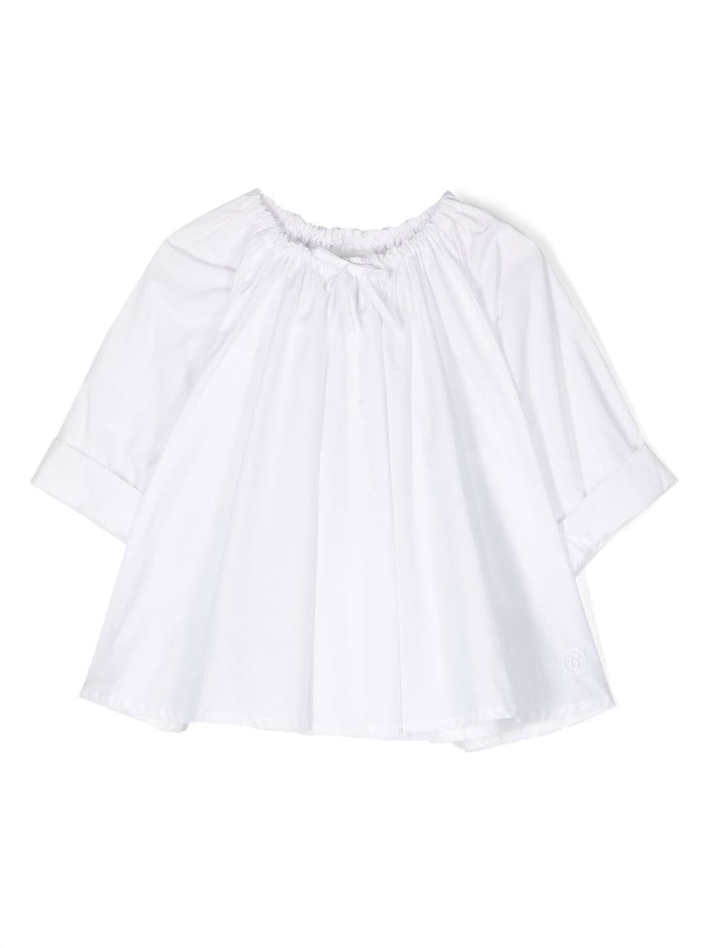 MM6 Maison Margiela Kids ruffle detail shirt - White von MM6 Maison Margiela Kids