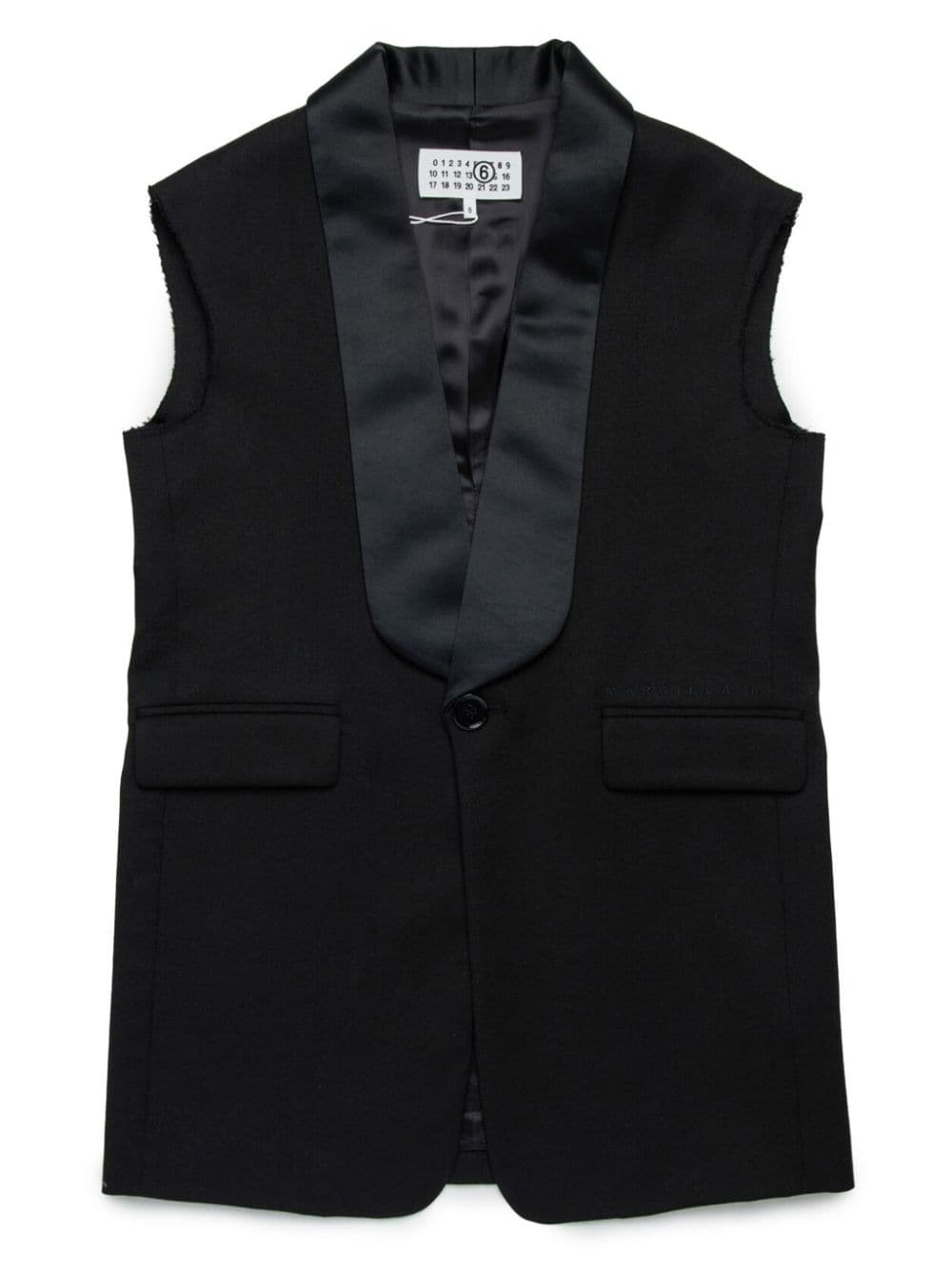 MM6 Maison Margiela Kids shawl-contrasting-lapels vest - Black von MM6 Maison Margiela Kids