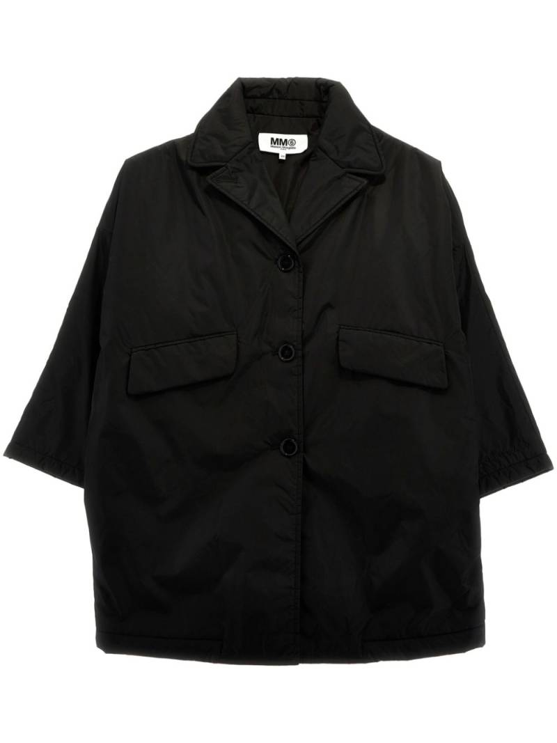 MM6 Maison Margiela Kids single-breasted coat - Black von MM6 Maison Margiela Kids