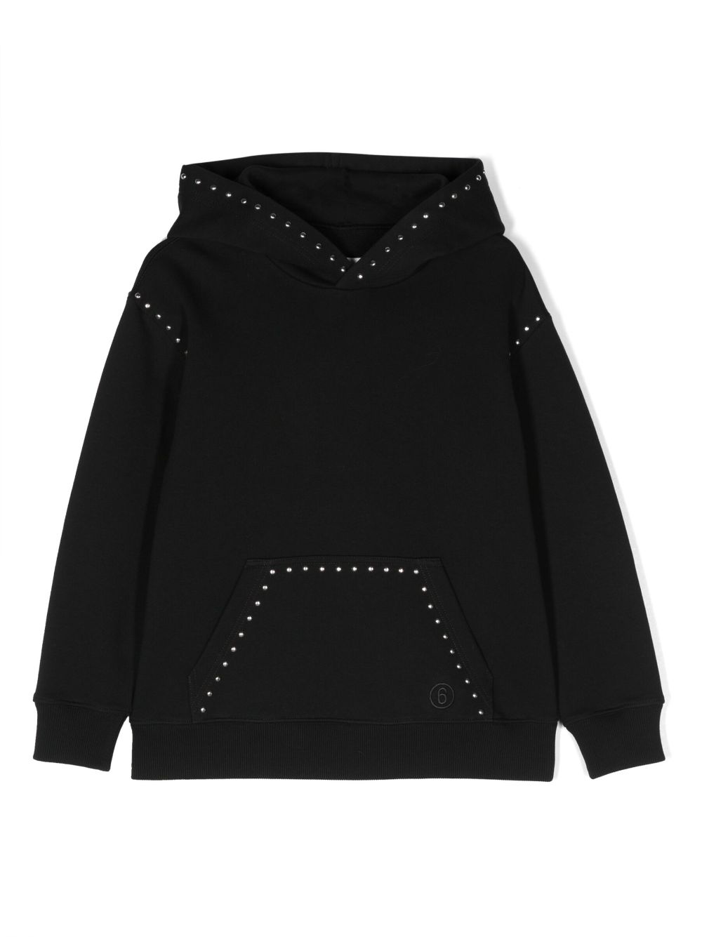 MM6 Maison Margiela Kids stud-embellished hooded sweatshirt - Black von MM6 Maison Margiela Kids