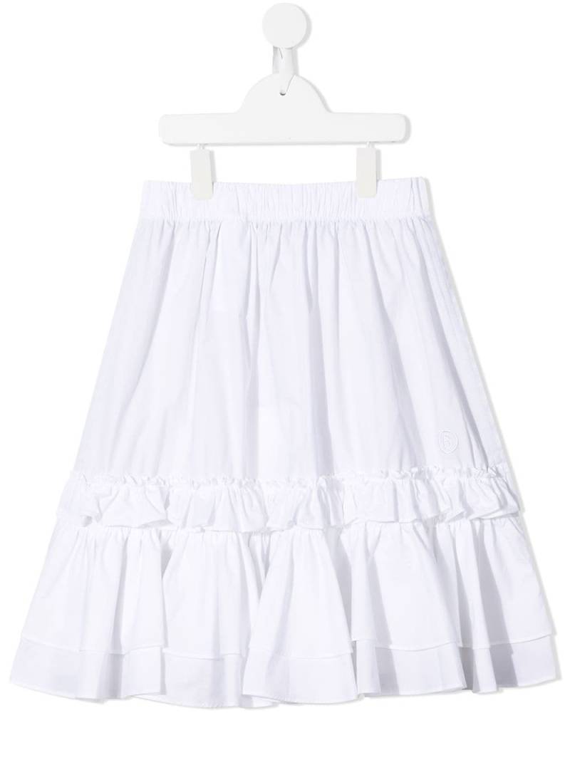 MM6 Maison Margiela Kids two-tone ruffle skirt - White von MM6 Maison Margiela Kids