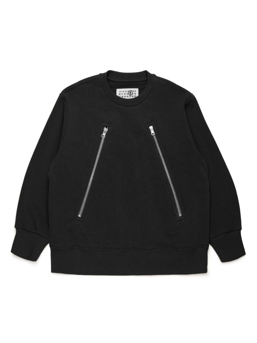 MM6 Maison Margiela Kids zip-detail cotton sweatshirt - Black von MM6 Maison Margiela Kids