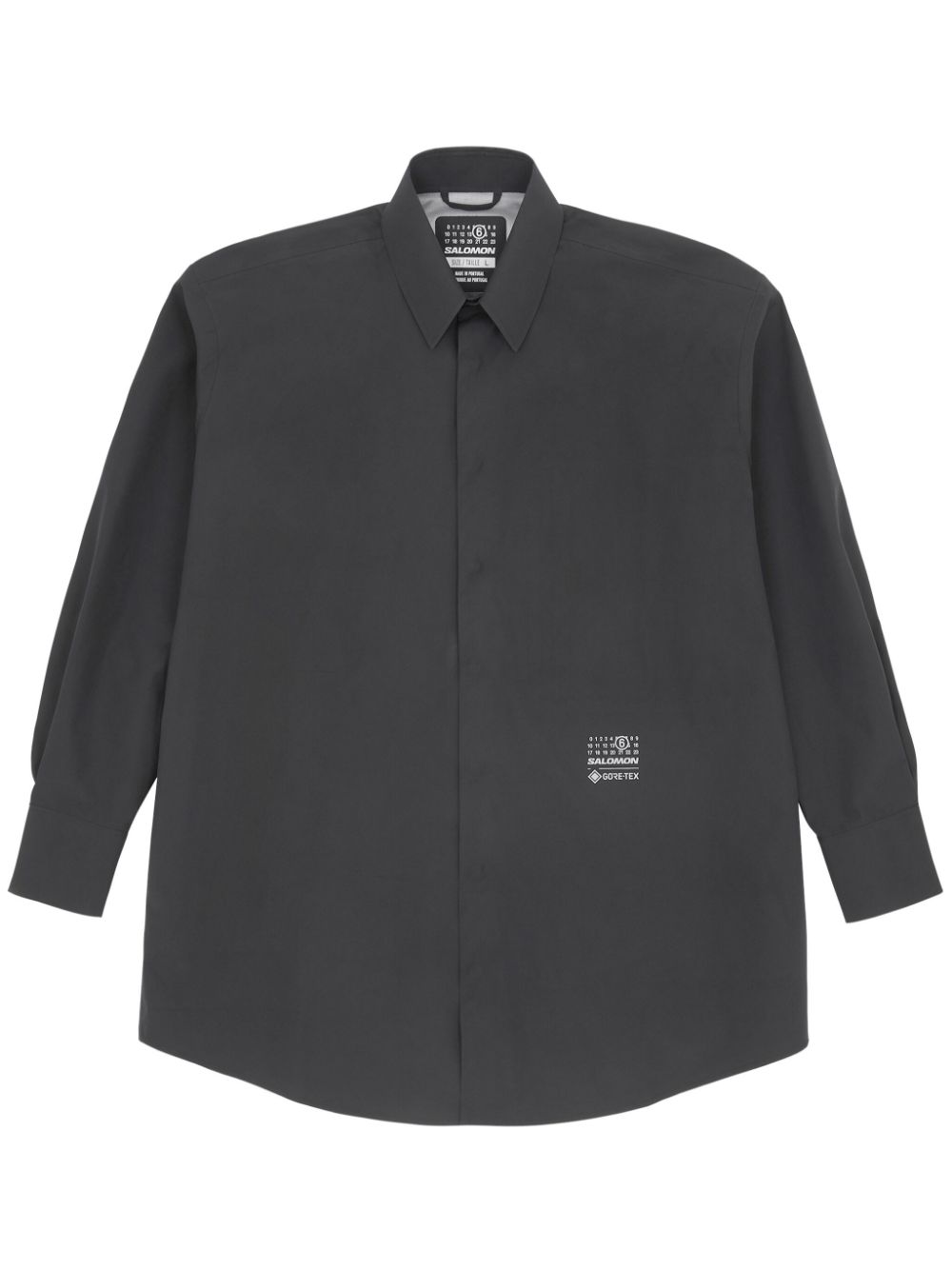 MM6 Maison Margiela X Salomon MM6 x Salomon numeric-print shirt - Black