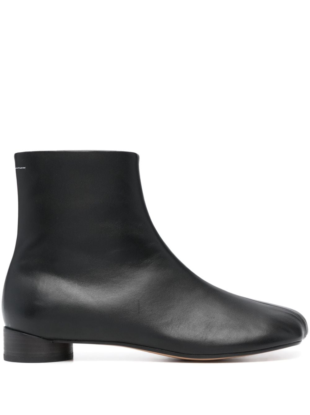 MM6 Maison Margiela 30mm leather ankle boots - Black von MM6 Maison Margiela