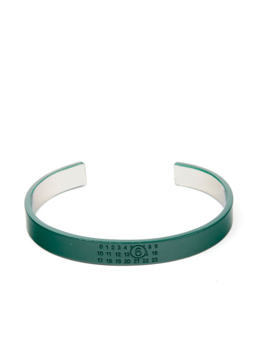 MM6 Maison Margiela 8mm minimal logo cuff - Green von MM6 Maison Margiela