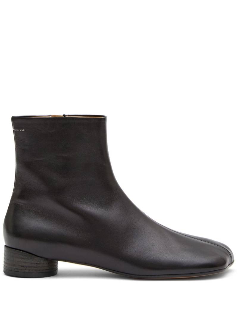 MM6 Maison Margiela Anatomic 35mm leather ankle boots - Black von MM6 Maison Margiela