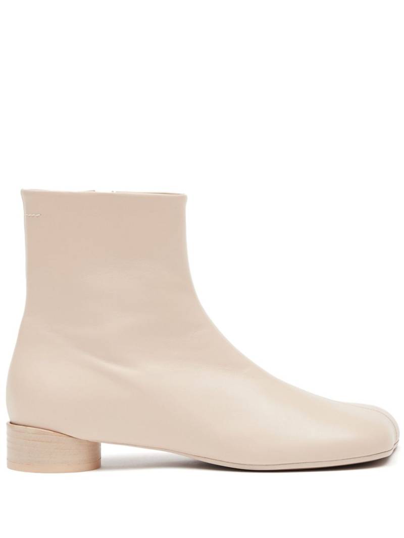 MM6 Maison Margiela Anatomic 35mm leather ankle boots - Neutrals von MM6 Maison Margiela