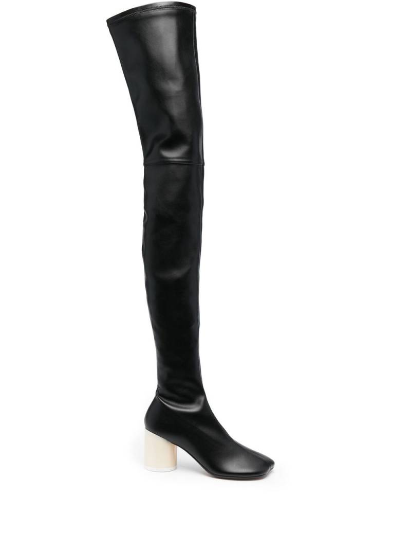 MM6 Maison Margiela Anatomic 70mm thigh-high boots - Black von MM6 Maison Margiela