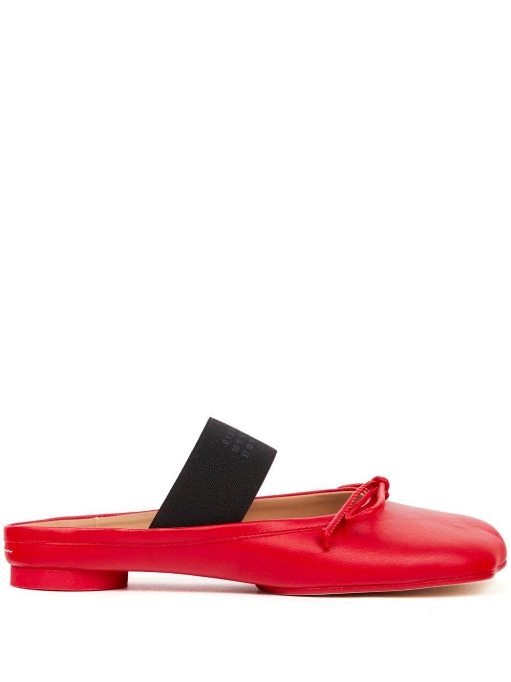 MM6 Maison Margiela Anatomic numbers-strap ballerina shoes - Red von MM6 Maison Margiela