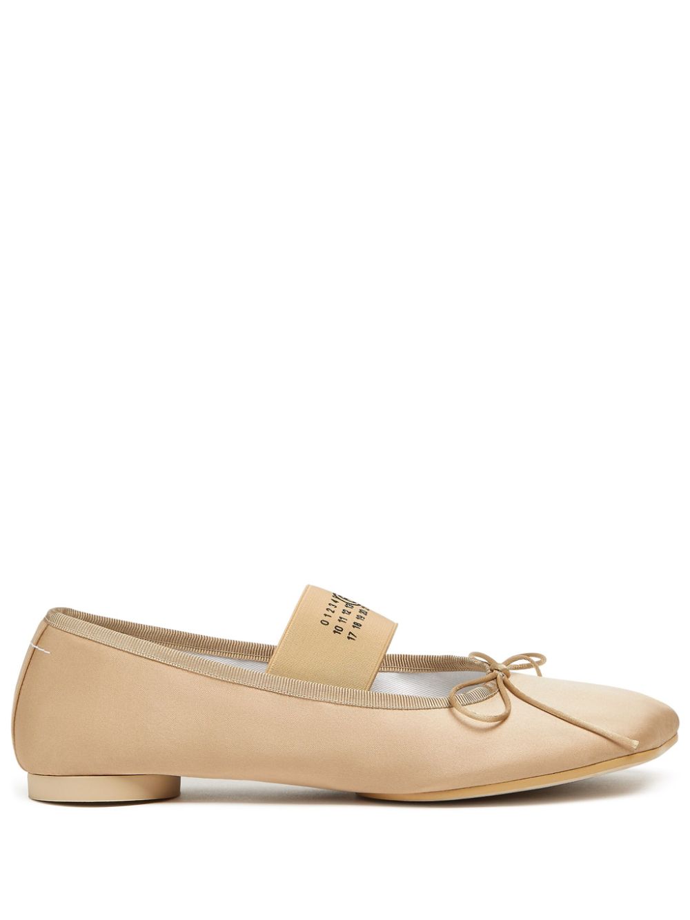 MM6 Maison Margiela Atomic satin ballerina shoes - Neutrals von MM6 Maison Margiela